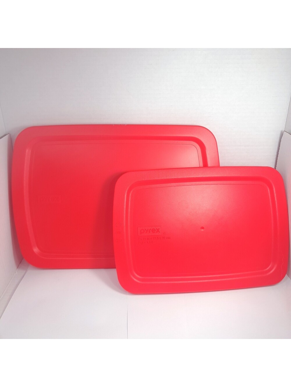 Pyrex Lid Red C-232-Pc C-233-Pc Rectangular Storage Food Baking Dish 7X11" 9X13"